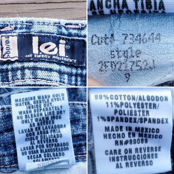 Vintage 90s y2k LEI Blue Denim Low Rise Hip Huggers Flare Bootcut Jeans - Picture 5 of 5